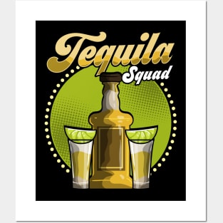 Cute Tequila Squad Margarita Drinking Drinkers Posters and Art